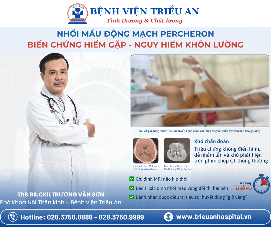 NHỒI MÁU ĐỘNG MẠCH PERCHERON: BIẾN CHỨNG HIẾM GẶP - NGUY HIỂM KHÔN LƯỜNG